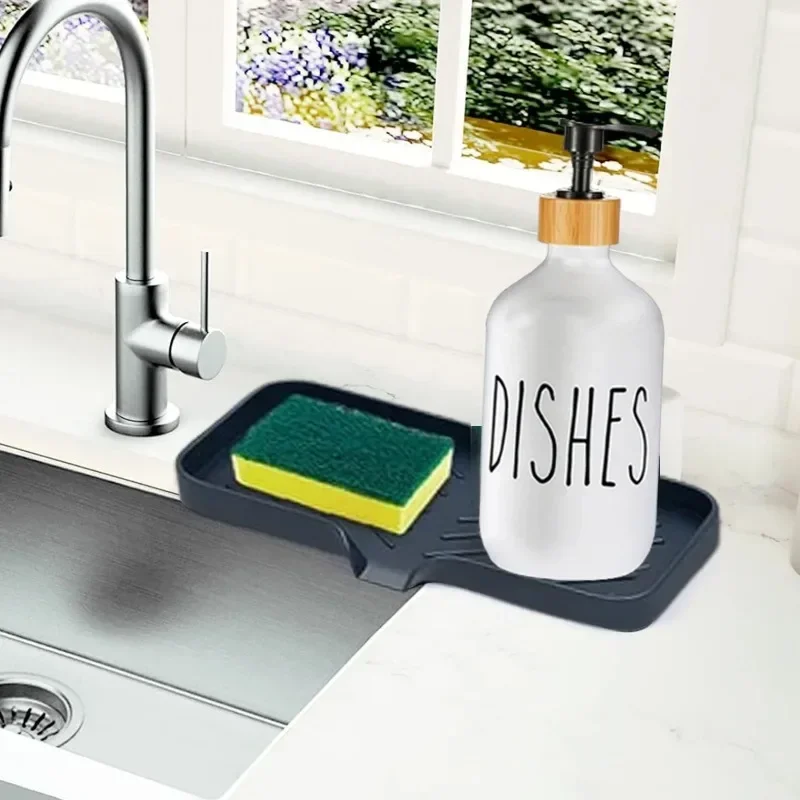 Jabonera silicona con drenaje para cocina antideslizante organizador - imagen 5