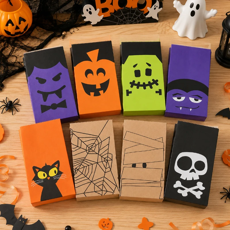 Bolsas de papel Halloween con diseños terroríficos para dulces - imagen 5