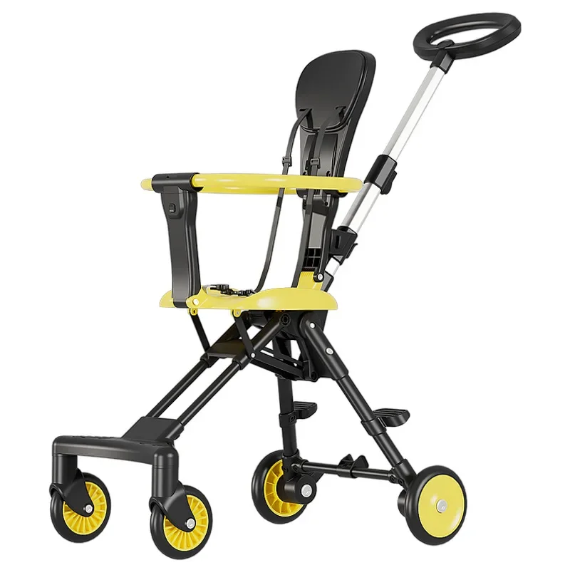 Cochecito de bebé bidireccional plegable cuatro ruedas portátil - imagen 2
