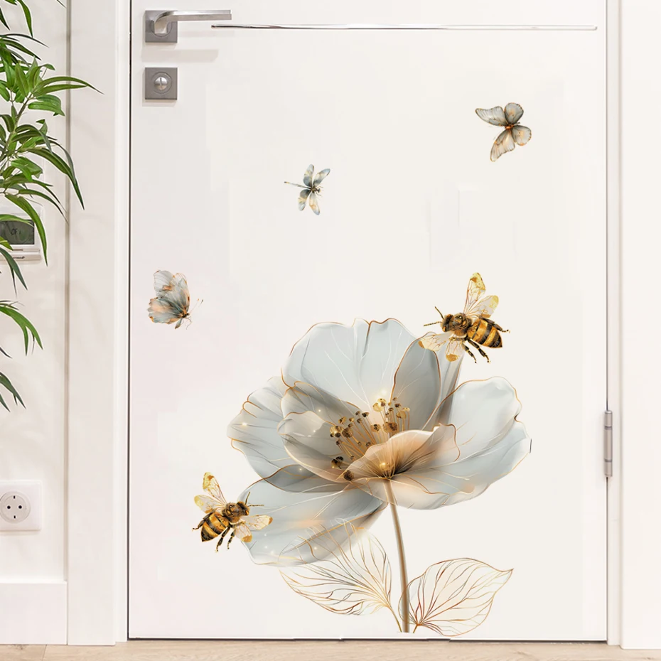Decoración de dormitorio con motivos florales