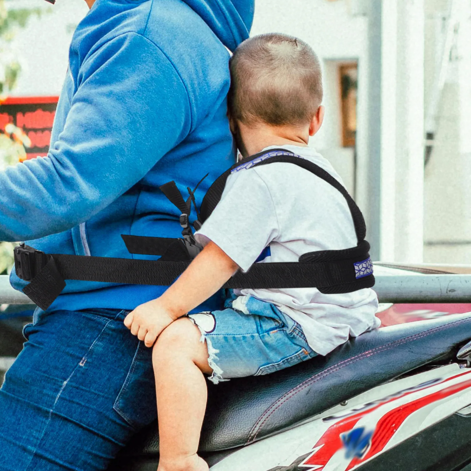 Arnés reflectante ajustable para bicicleta infantil con correas - imagen 3