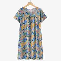 Camisón de algodón y seda con manga corta – Ligero