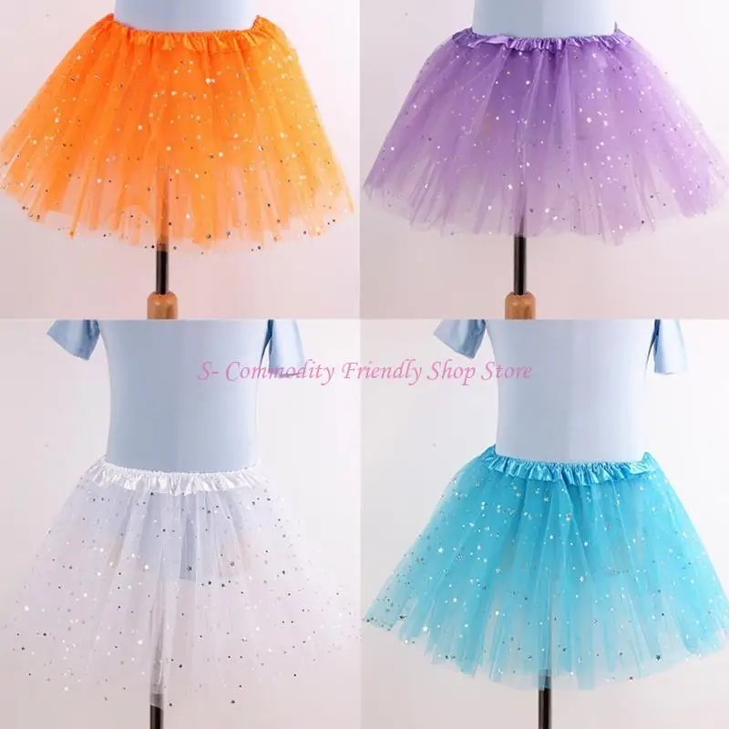 Vestido de ballet con lentejuelas y tul elástico para niñas - imagen 2