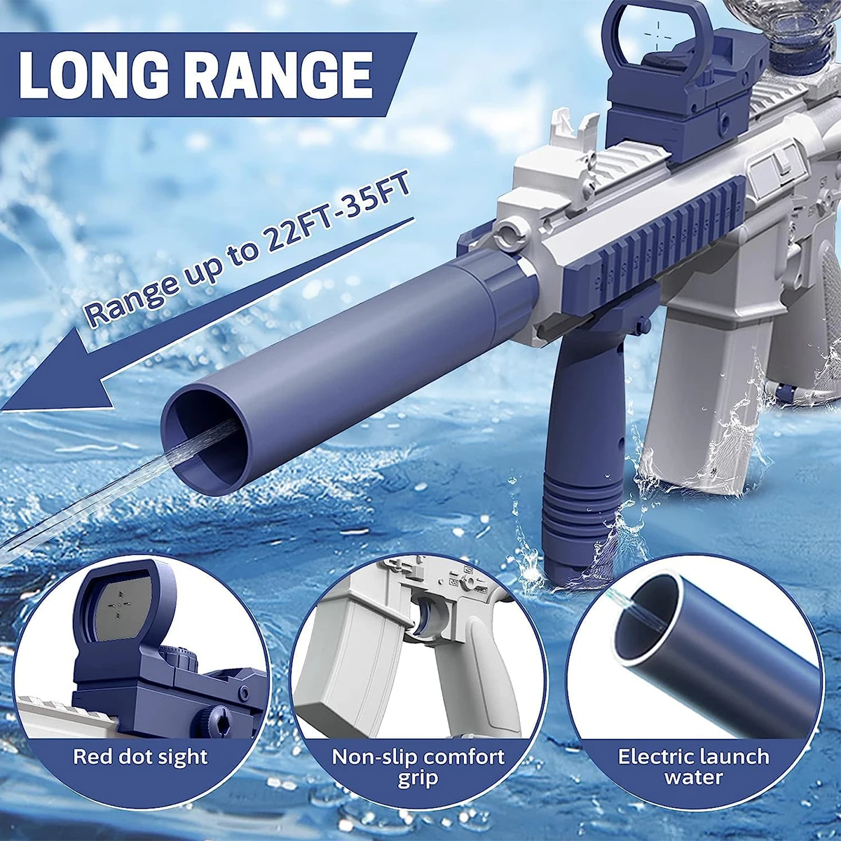 Pistola de agua M416 automática para batallas en la playa - imagen 2