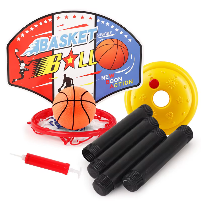 Canasta de baloncesto infantil con altura ajustable – Aro resistente - imagen 2