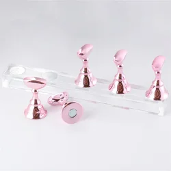 Soporte magnético para uñas acrílicas con tablero de ajedrez
