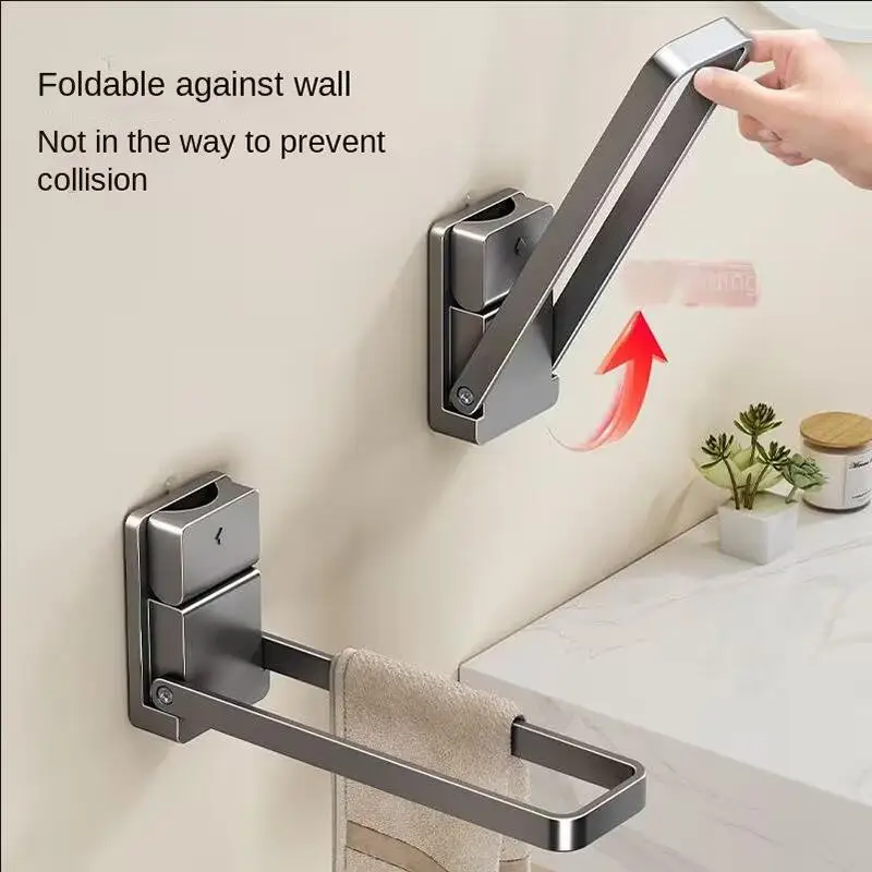Toallero plegable con ventosa, desmontable y resistente a la humedad