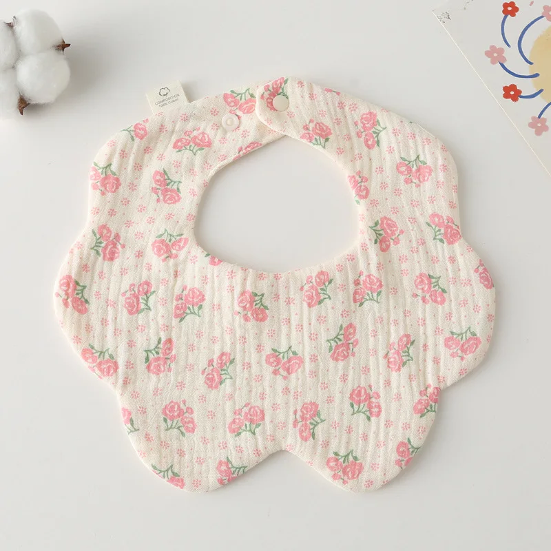 Babero absorbente de gasa de algodón con estampado para bebé
