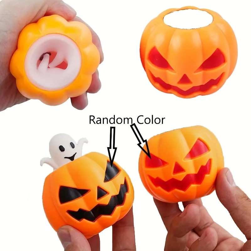 Bola antiestrés calabaza para niños – Juguete Halloween divertido