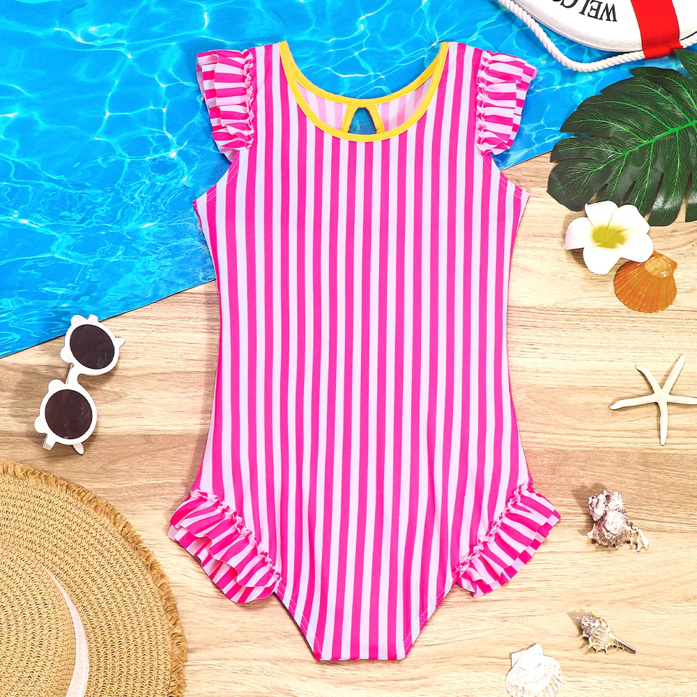 Bañador de niña bebé entero a rayas para verano en la playa - imagen 4