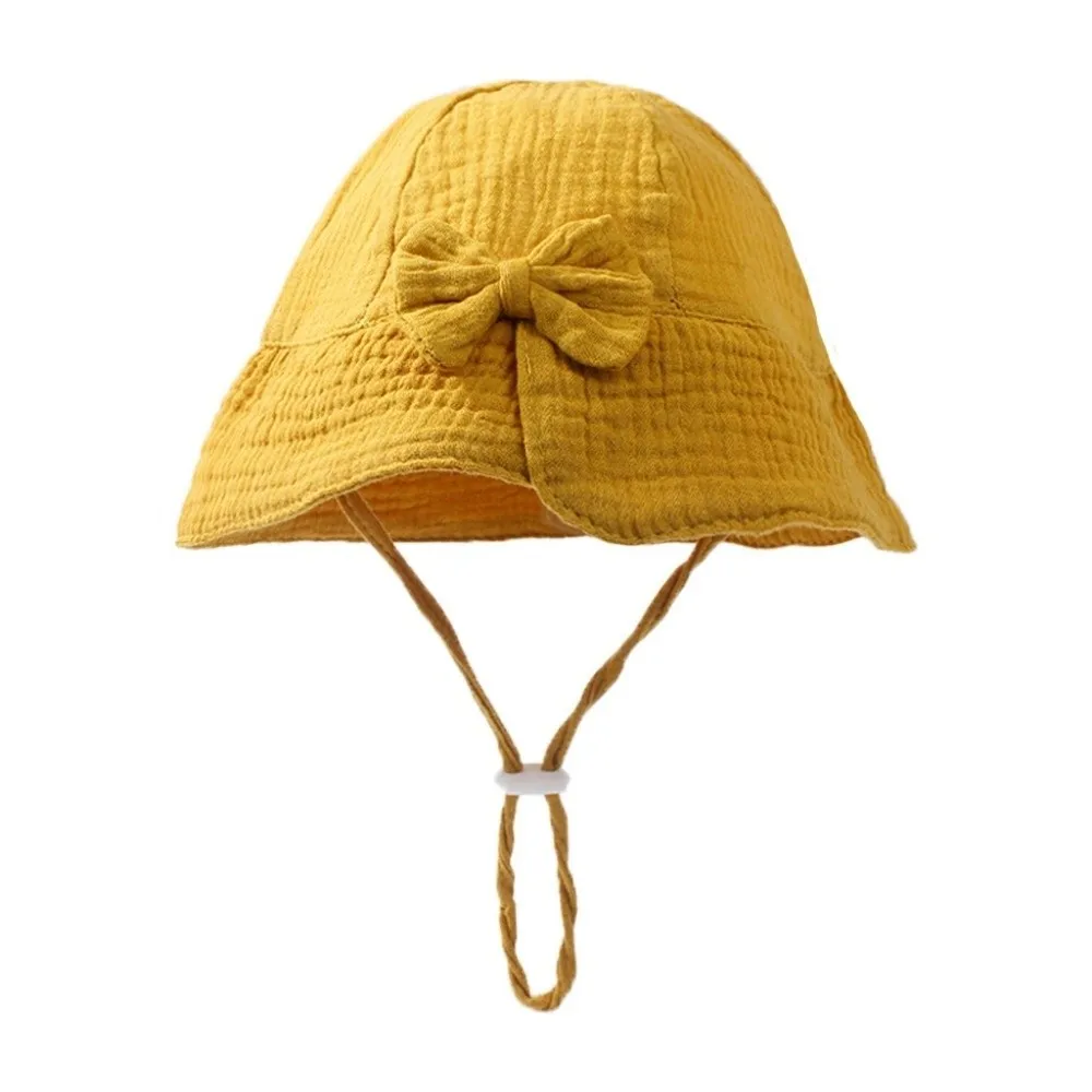 Gorro pescador de bebé con lazo ajustable estilo princesa, verano - imagen 2
