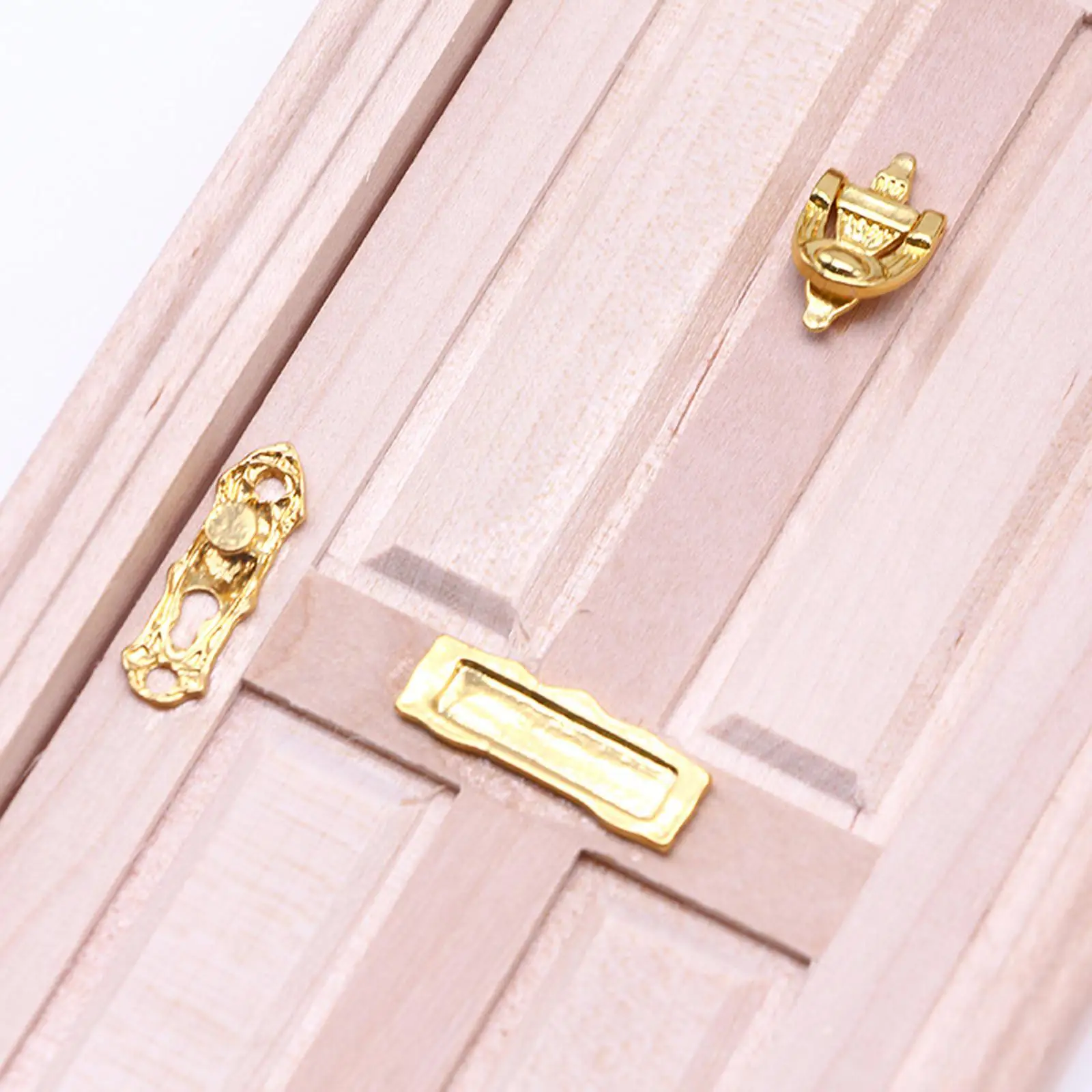 Puerta de madera para casa de muñecas, miniatura del dormitorio - imagen 3