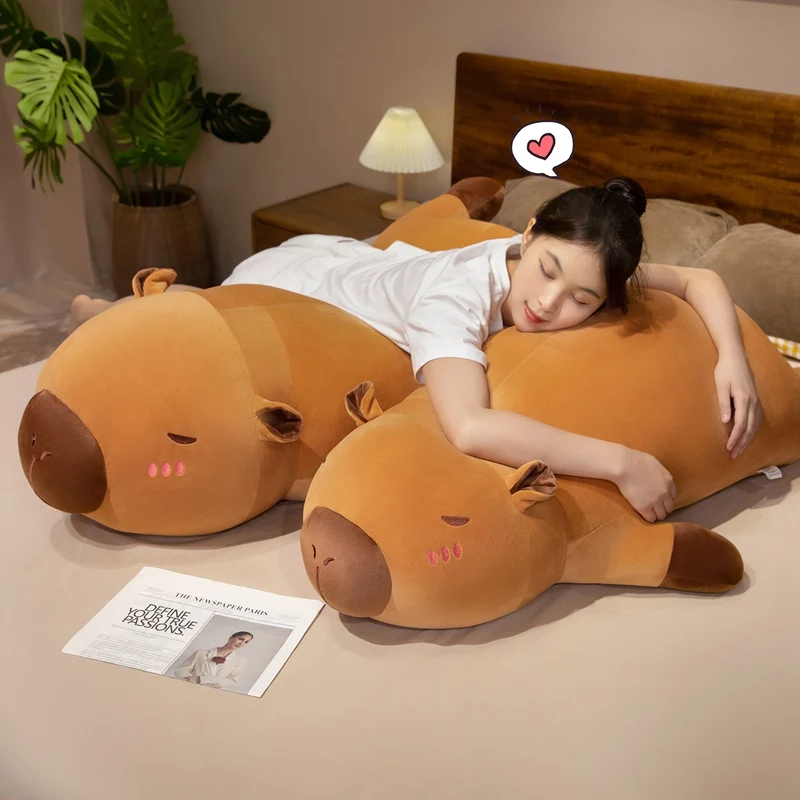 Peluche capibara acostado suave tipo almohada para decorar - imagen 3