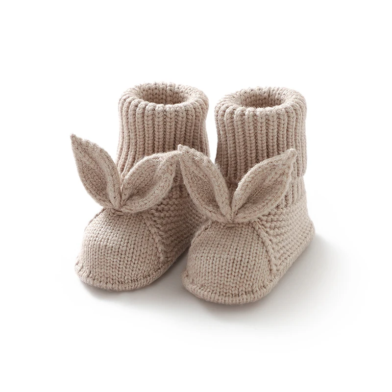 Zapatos de bebé con orejas de conejo, suela suave antideslizante