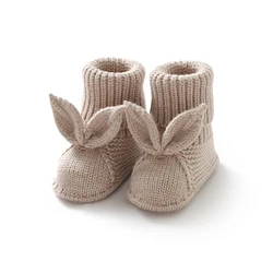 Zapatos de bebé con orejas de conejo, suela suave antideslizante