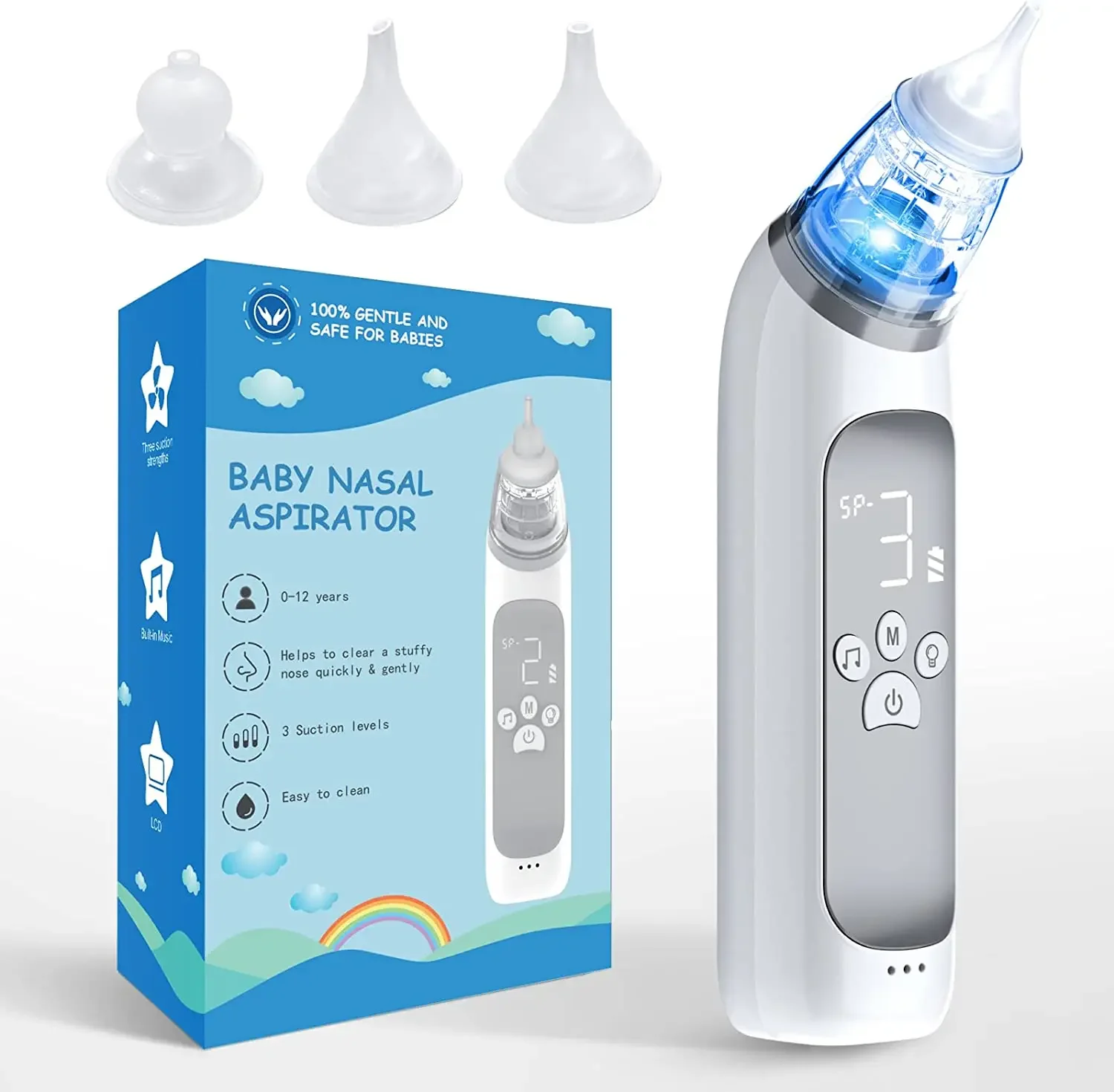 Boquilla de silicona de calidad alimentaria del aspirador nasal