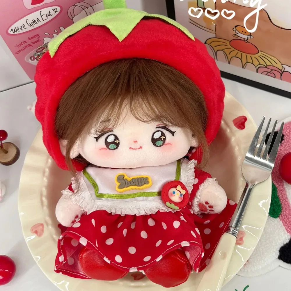 Conjunto de ropa en algodón para muñeca: falda tomate y sombrero rojo - imagen 4