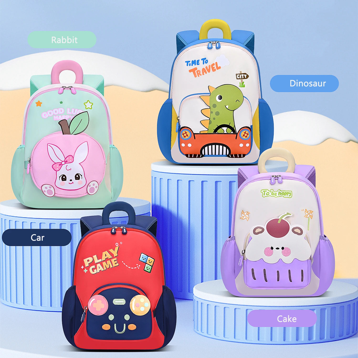 Mochila infantil 3D de animales