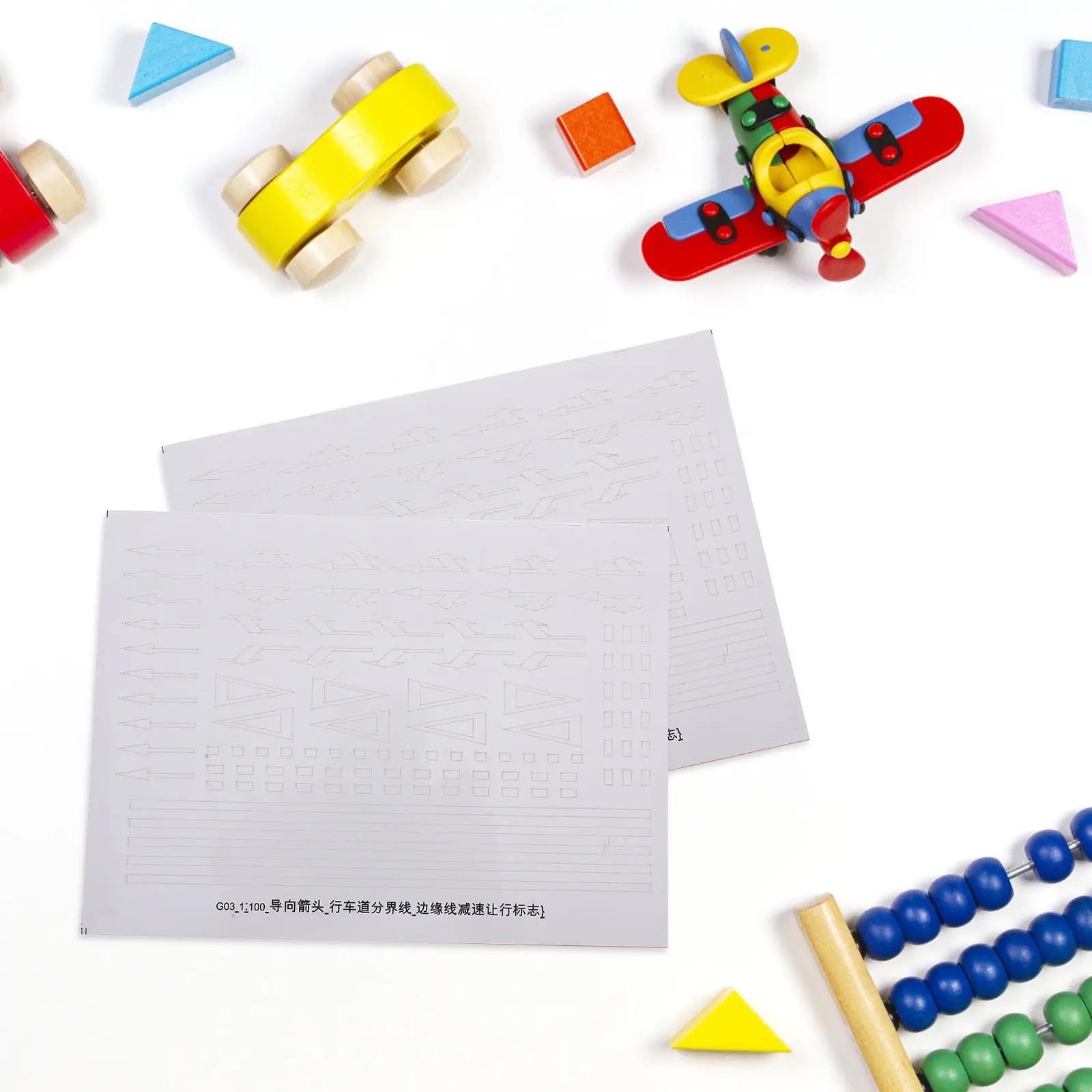 Pegatinas de tráfico infantiles realistas para juegos en casa
