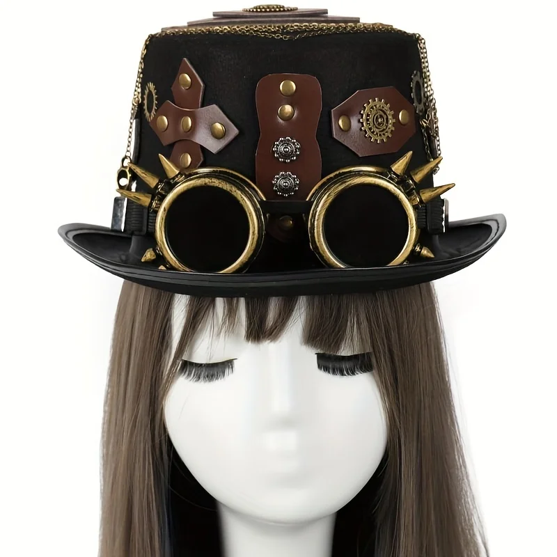 Sombrero steampunk con gafas de sol infantiles