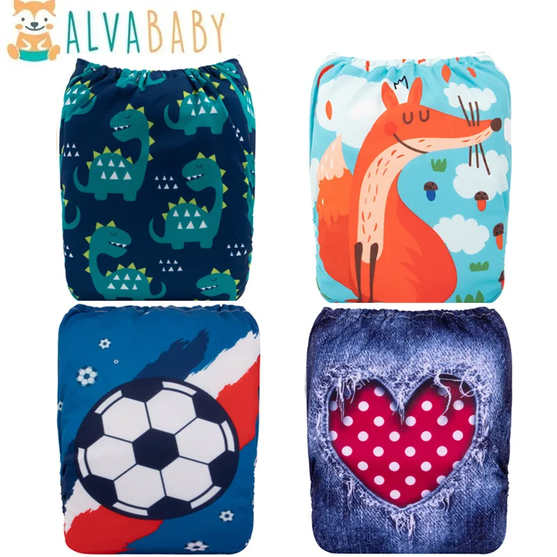 ALVABABY pañal reutilizable de tela para bebé – Ajustable con microfibra - imagen 4