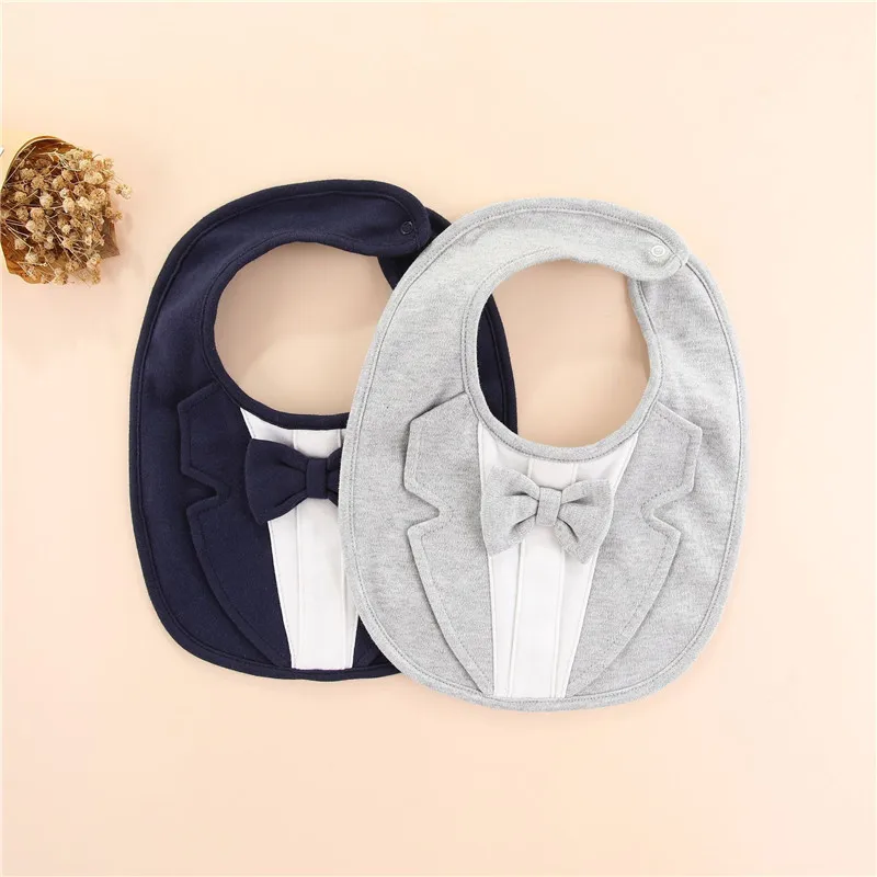 Babero de algodón con lazo para bebé – Diseño princesa suave