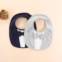 Babero de algodón con lazo para bebé – Diseño princesa suave