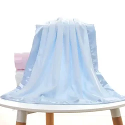 Manta polar para niños en color sólido, suave y práctica para dormir