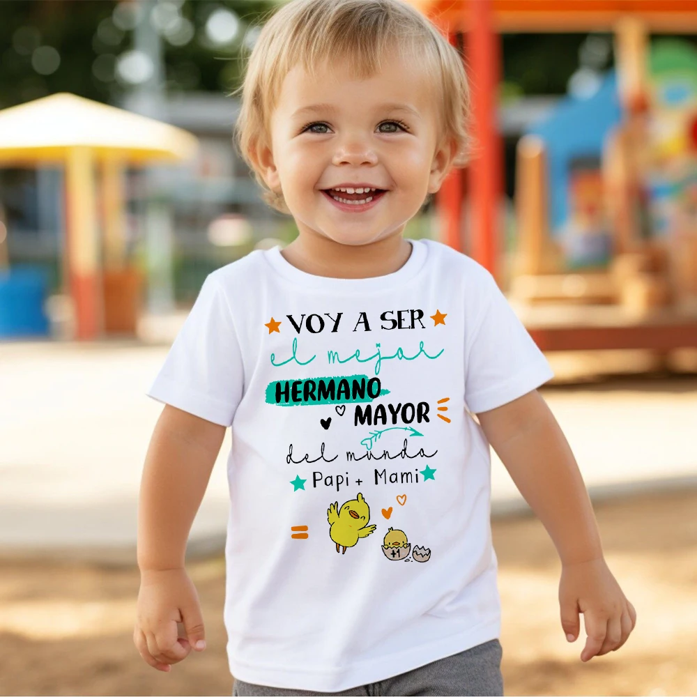 Camiseta anuncio embarazo para futuro hermano mayor Divertida - imagen 2