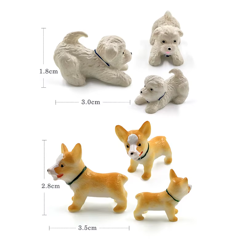 Figura de cachorro de peluche para casa de muñecas – soporte - imagen 4