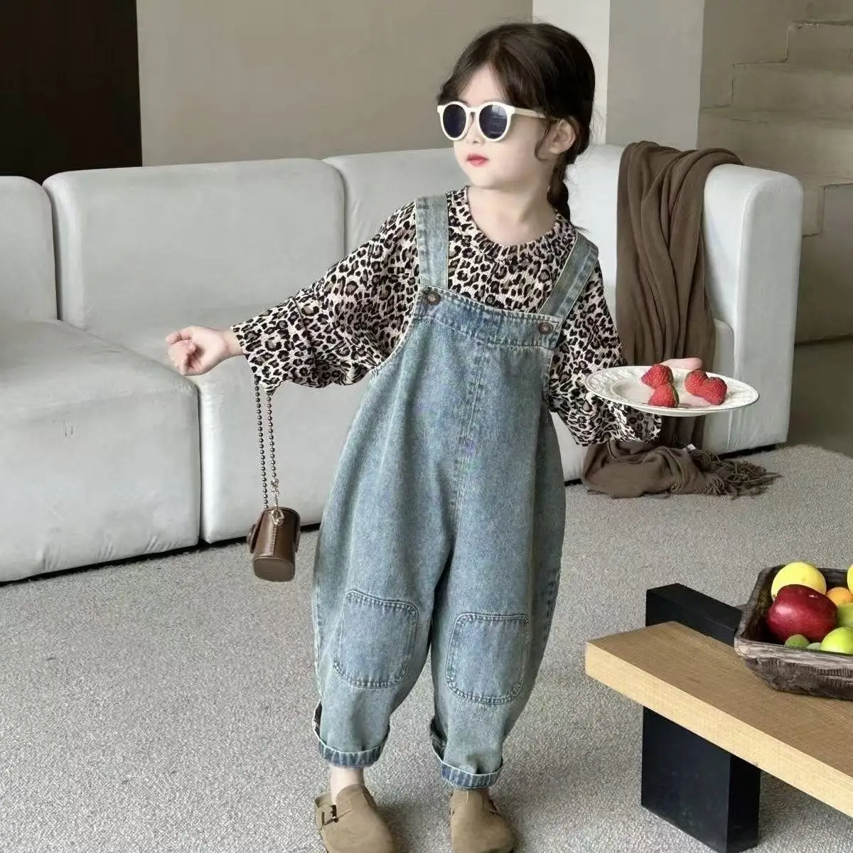 Pantalones vaqueros sueltos para niños y niñas de otoño - imagen 2