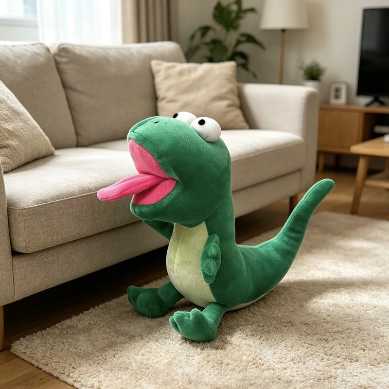 Peluche de lagarto suave verde para niños, regalo cumpleaños - imagen 3