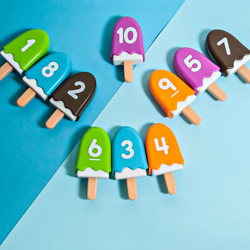 Juego Montessori helados digitales niños combinación números - imagen 5