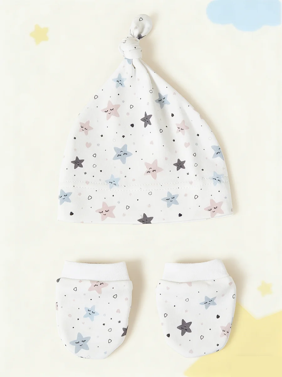 Conjunto de gorro y guantes para bebé – abrigo suave - imagen 3