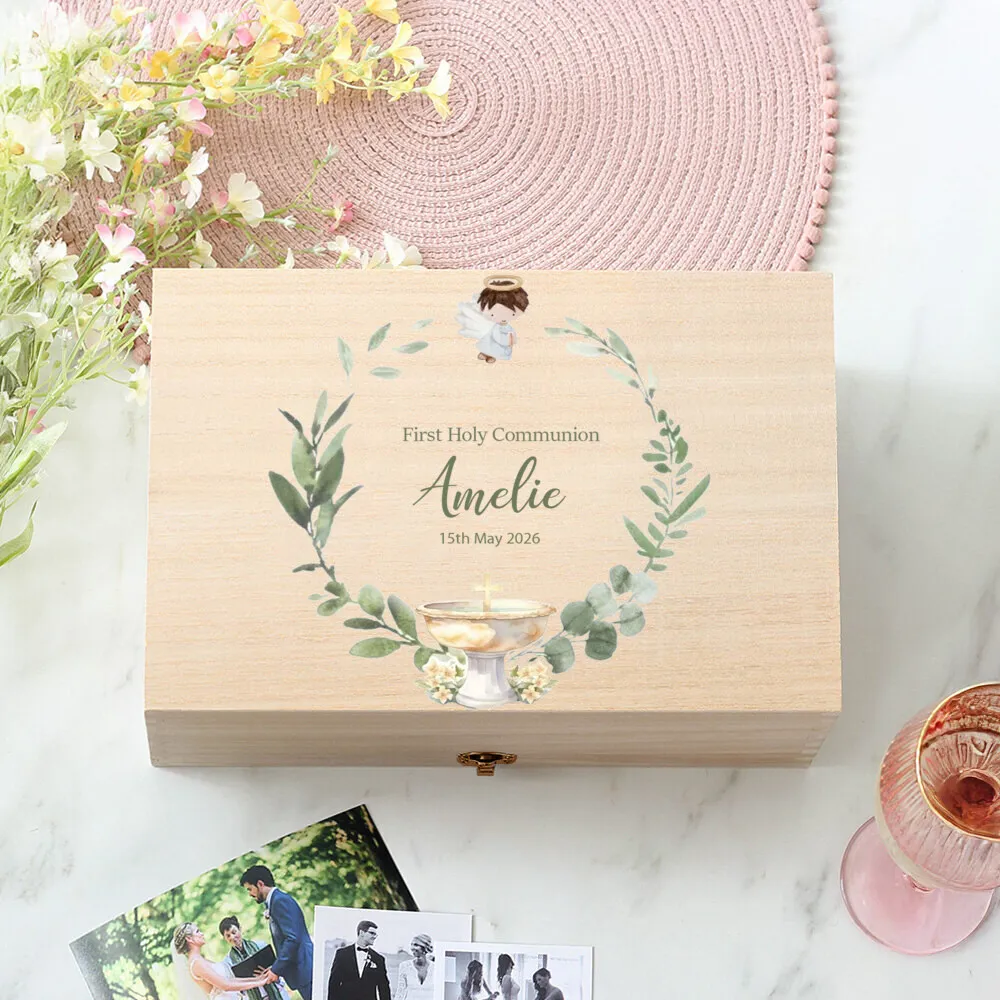 Madera natural con vetas únicas en la caja