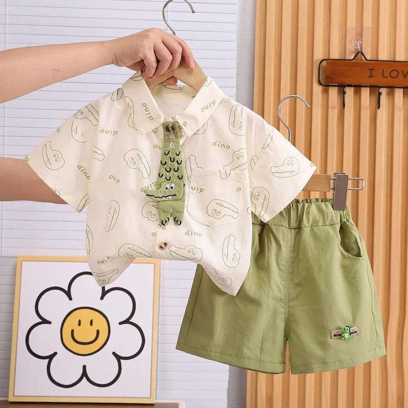 Conjunto verano para bebé – camisa manga corta y pantalón corto - imagen 3