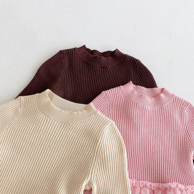 MILANCEL vestido de otoño para niña tejido malla - imagen 3