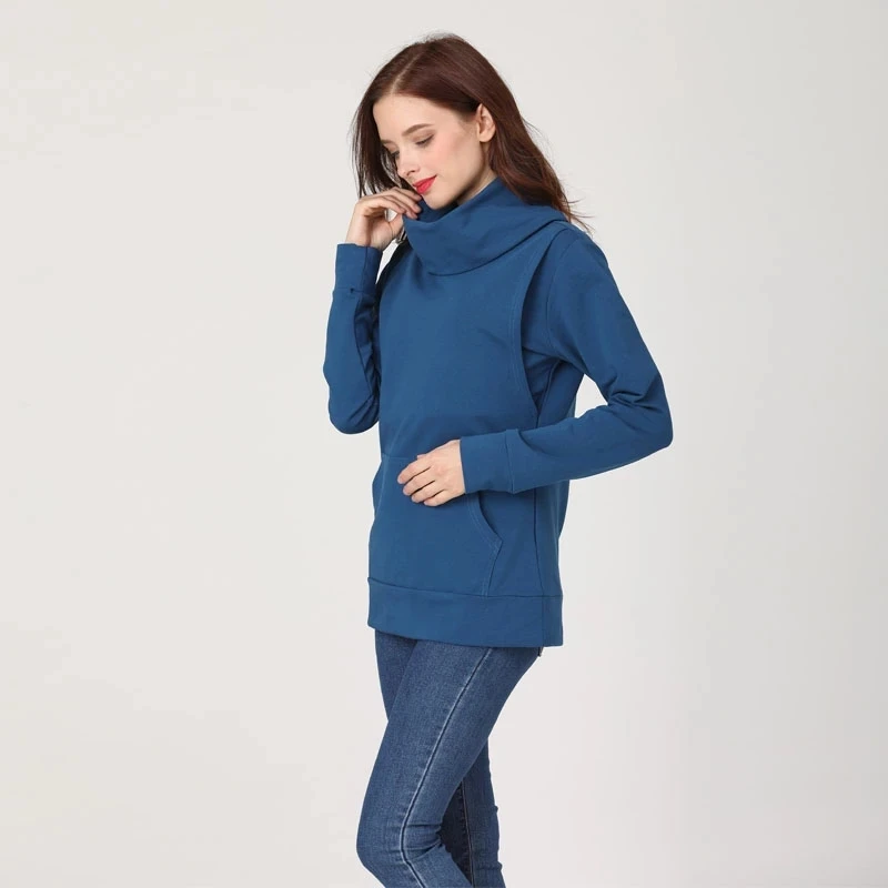 Sudadera de embarazo con capucha y algodón elástico - imagen 3