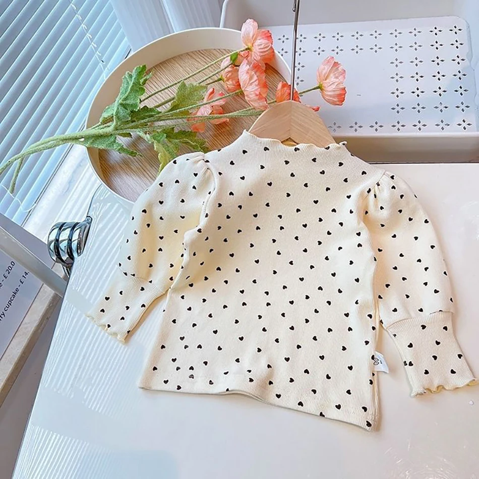 Camiseta manga larga para niña - Cuello alto de burbuja - imagen 3