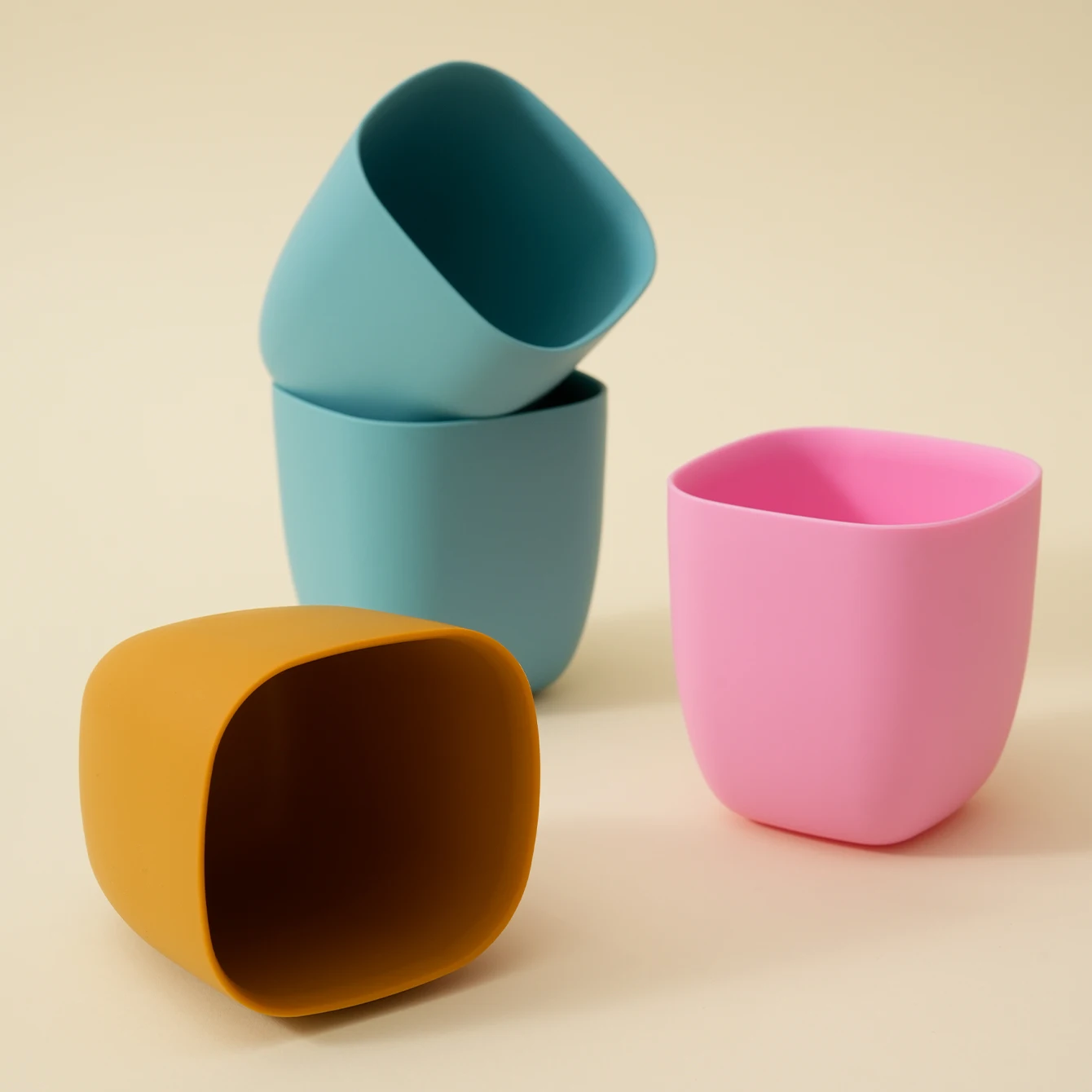 Taza silicona aprendizaje niños pequeños - Anti derrames sin BPA - imagen 5