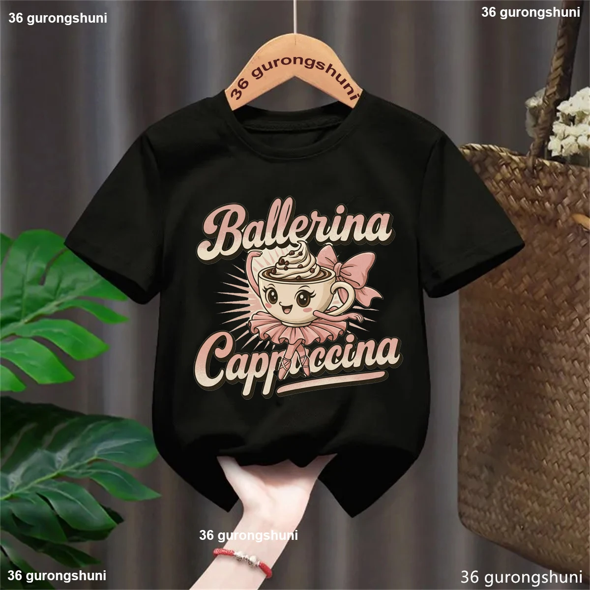 Camiseta niña cappuccino con estampado meme de bailarina - imagen 5