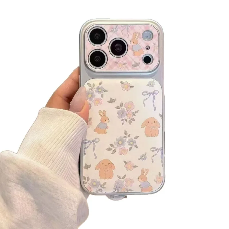 Funda móvil Pro Max conejo floral azul y rosa - imagen 5