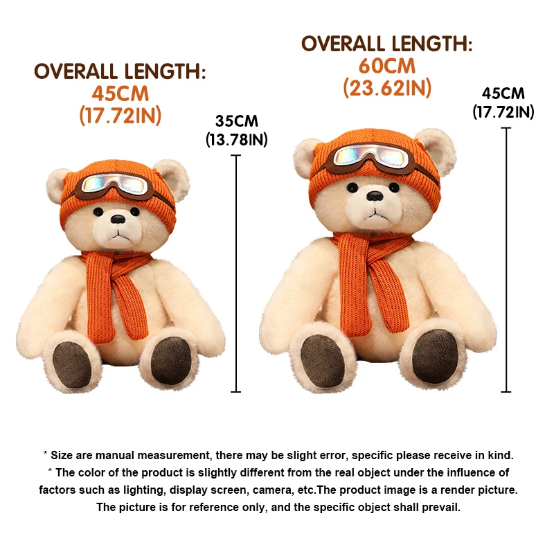 Peluche de oso con capucha kawaii, suave y ideal para regalar - imagen 4