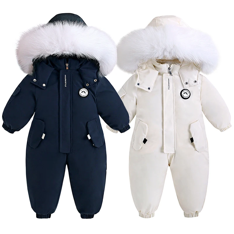 Mono impermeable de terciopelo para niños con capucha – Traje nieve - imagen 2