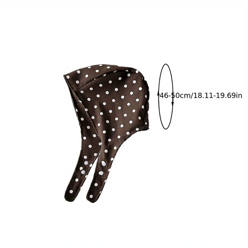 Gorra de punto con flores y lunares para bebé niña – Estilo retro - imagen 3