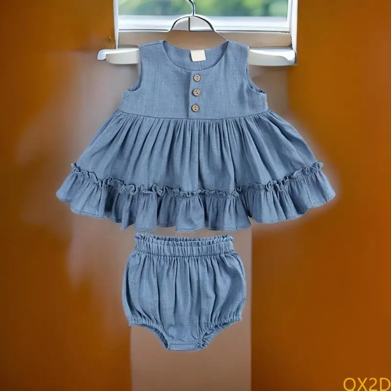 Vestido flocado con flores para niña - imagen 4