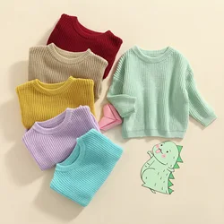 VISgogo Jersey de punto para bebe: sueter calido caramelo manga larga
