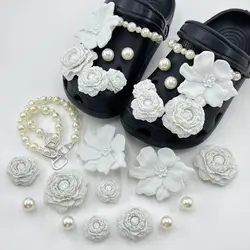 Adornos 3D florales con clip desmontable para zapatos de playa