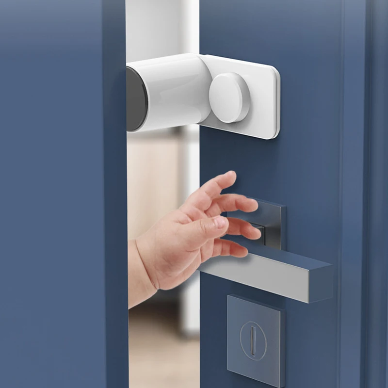 Protector de puerta antipinzamiento para bebés con bloqueo seguro - imagen 5