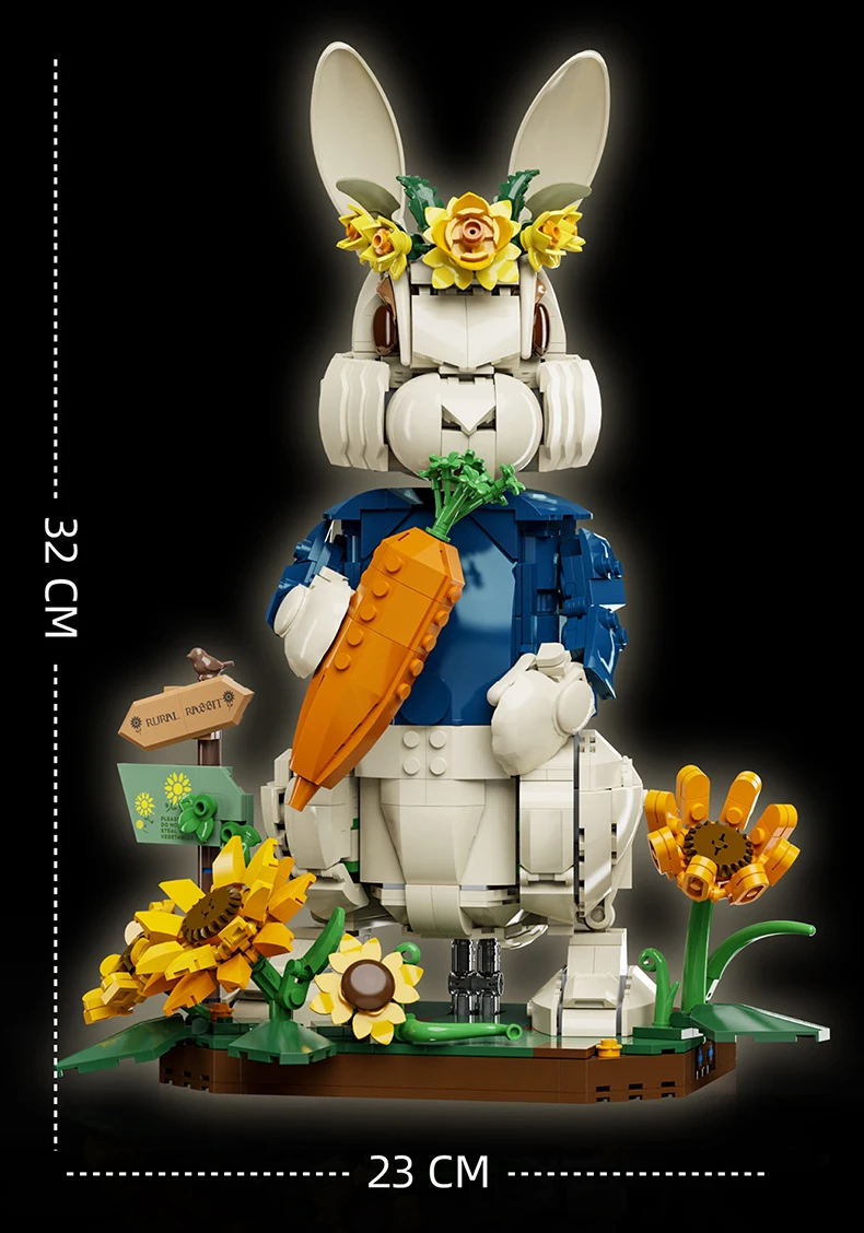 Conejito rural decorativo listo para mostrar